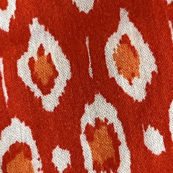 J. Jill Sleeveless Orange Red Abstract Design Rayon Button Down A-line Top-Small - Picture 12 of 16